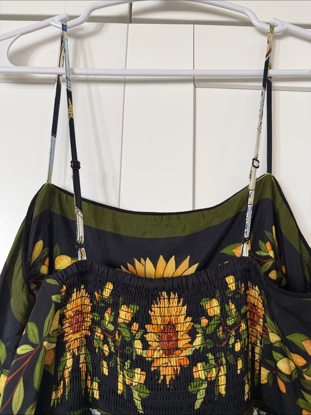 FARM Rio Black Maxi Dress with Sunflower and Olive Trim - Picture 6 of 10